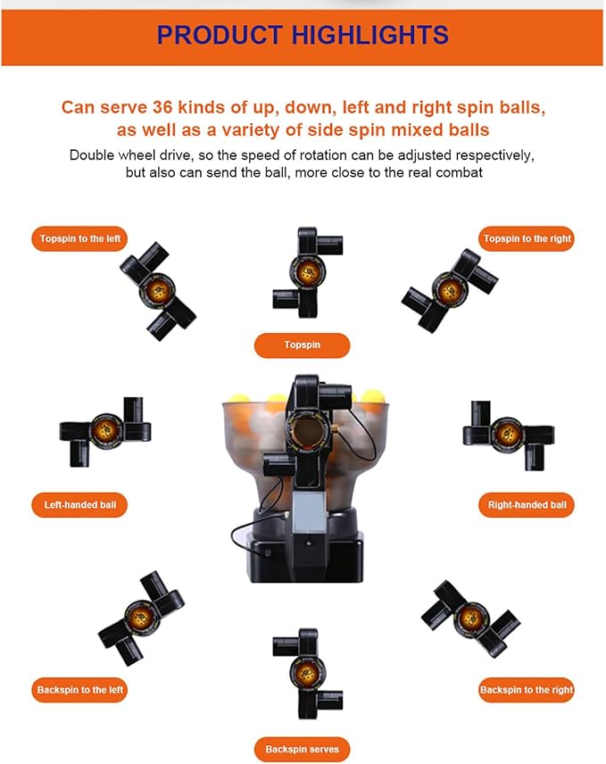Table Tennis Robot Ping Pong Ball Machine S101