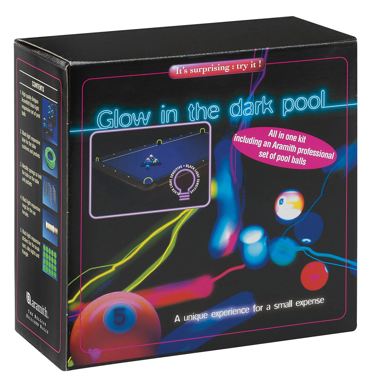 GLOW IN THE DARK pool ball kit