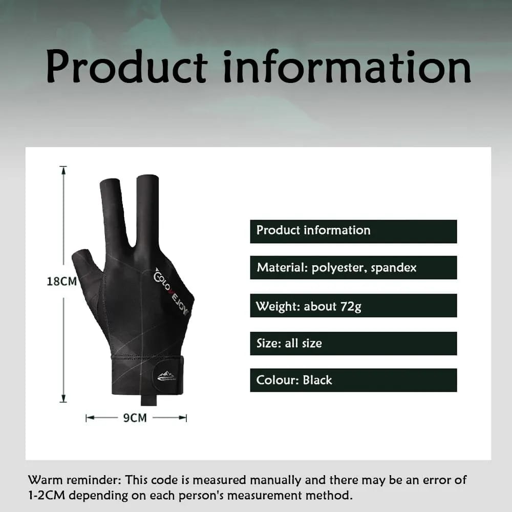 Snooker and Billiards strep gloves
